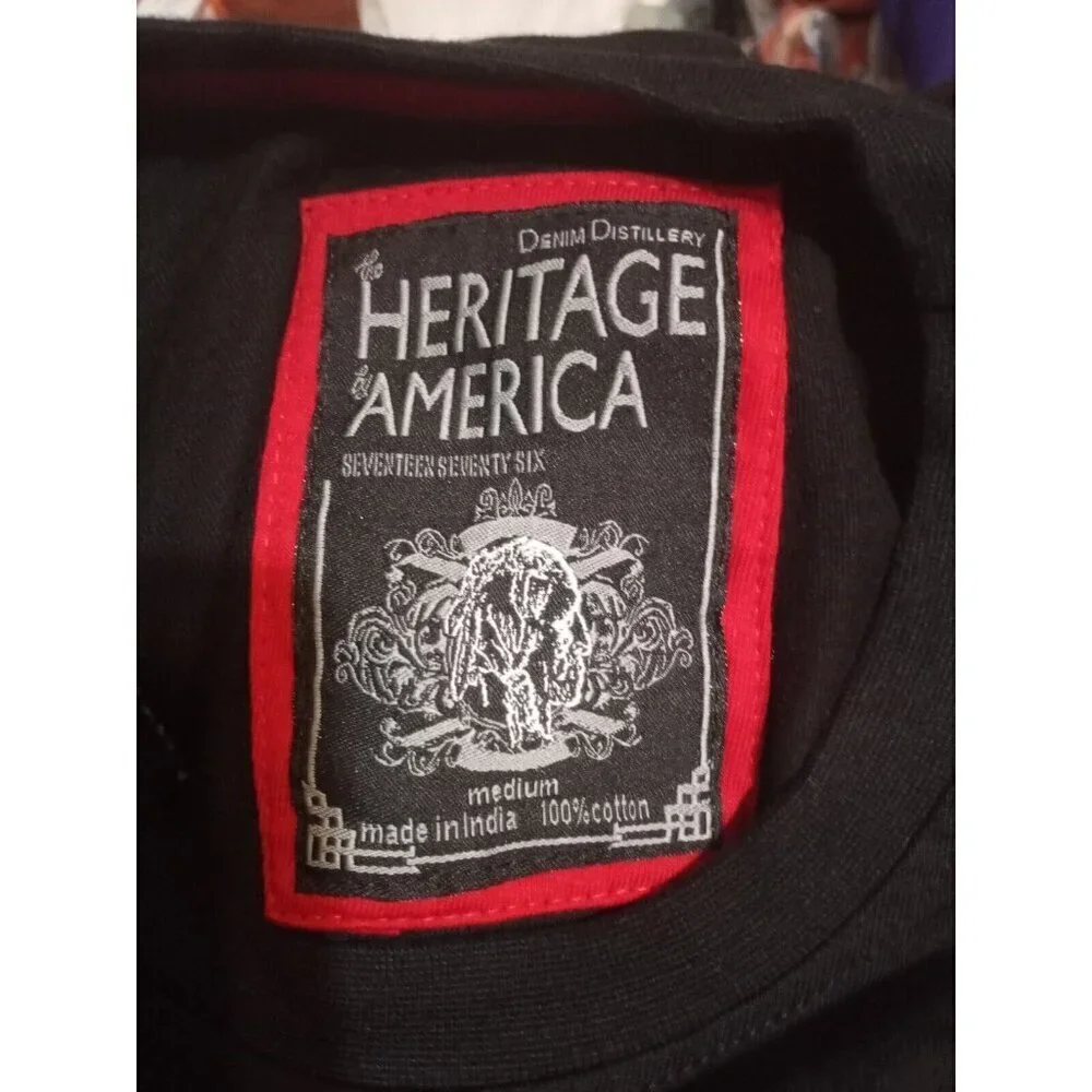 New Heritage America NWT True Heritage Graphic T-Shirt Men Medium M Eagle - Picture 8 of 11
